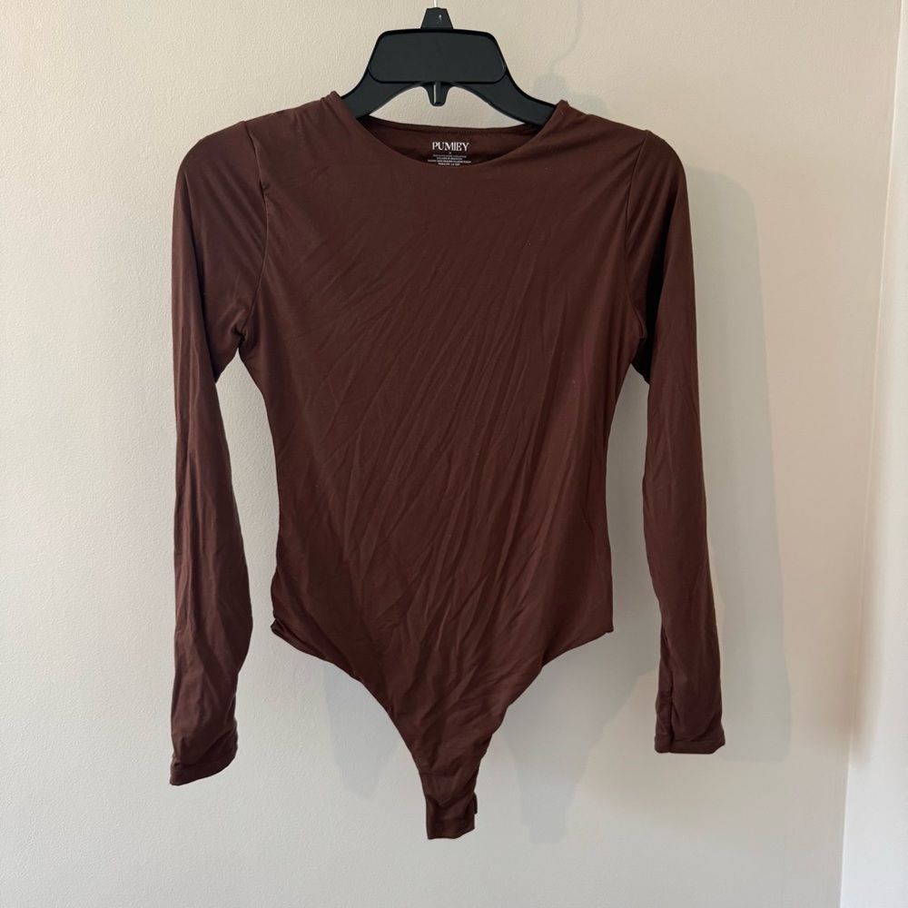 Brown Long Sleeve Bodysuit